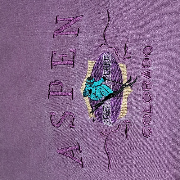 2 VTG Aspen Embroidered Tees from mid- 1980's - Picture 2 of 15